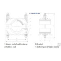 Einlochige Kabelklemme aus Aluminiumlegierung